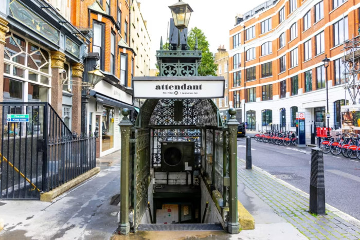 A Victorian subterranean loo in Fitzrovia that has been converted into a café